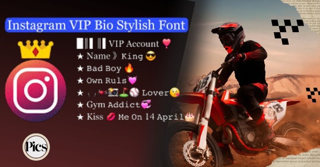 Rider Bio For Instagram Stylish Font
